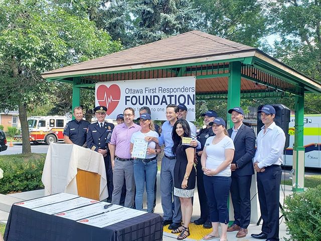 So pleased to join The Ottawa First Responders Foundation in launching their new regional foundation at Village Square Park in Stittsville! The Ottawa First Responders Foundation aims to augment the services and support provided to the Ottawa First Responder Family by collaborating to provide peer support, informed clinical support and education.